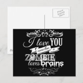 IK HOU MEER VAN JE DAN VAN EEN ZOMBIE LIEFT VAN BR BRIEFKAART (Voorkant / Achterkant)
