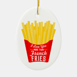Ik hou meer van je dan van Franse feeën Keramisch Ornament