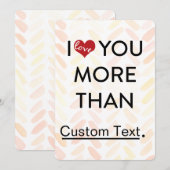 Ik hou meer van je dan van grappige valentijn feestdagenkaart (Voorkant / Achterkant)