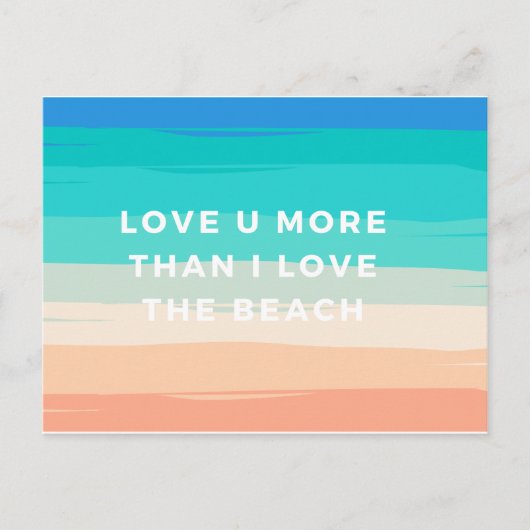 Ik hou meer van je dan van het strand briefkaart (Voorkant)