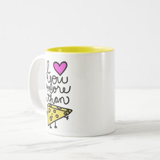 Ik hou meer van je dan van kaas mok (Voorkant links)