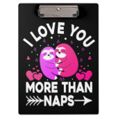 Ik hou meer van je dan van knip roze en Paarse kle Klembord (Voorkant)