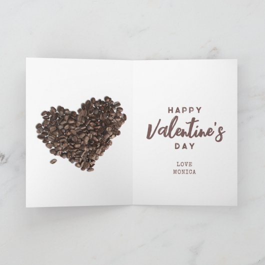 Ik hou meer van je dan van koffie | Latte Art Vale Kaart (Binnen)