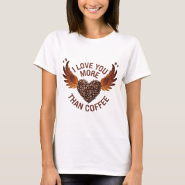 Ik hou meer van je dan van koffie unisex t-shirt