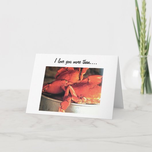 "IK HOU MEER VAN JE DAN VAN KRABBEN" HOU VAN KAART (Voorkant)