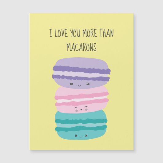 Ik hou meer van je dan van Macarons Kawaii Pastel (Voorkant)