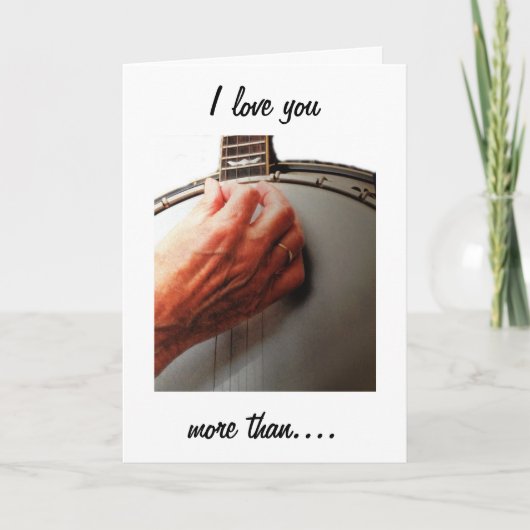 IK HOU MEER VAN JE DAN VAN MIJN BANJO KAART (Voorkant)