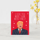 Ik hou meer van je dan van Mike Pence valentijn Kaart (Gele Bloem)