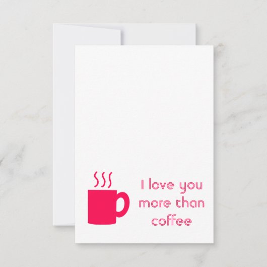 Ik hou meer van je dan van mok bedankkaart (Voorkant)