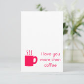 Ik hou meer van je dan van mok bedankkaart (Staand voorkant)