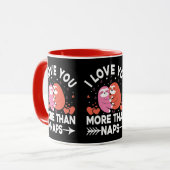 Ik hou meer van je dan van nippels mok (Voorkant links)
