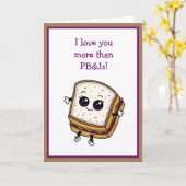 Ik hou meer van je dan van PB&J Kaart (Gele Bloem)