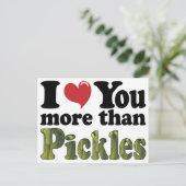 Ik hou meer van je dan van Pickles Briefkaart (Staand voorkant)