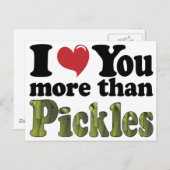 Ik hou meer van je dan van Pickles Briefkaart (Voorkant / Achterkant)