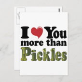 Ik hou meer van je dan van Pickles Briefkaart (Voorkant / Achterkant)