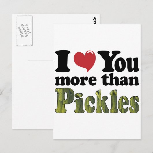 Ik hou meer van je dan van Pickles Briefkaart (Voorkant / Achterkant)