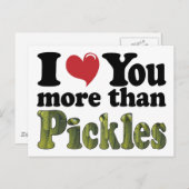 Ik hou meer van je dan van Pickles Briefkaart (Voorkant / Achterkant)