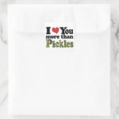 Ik hou meer van je dan van Pickles Vierkante Sticker (Tas)
