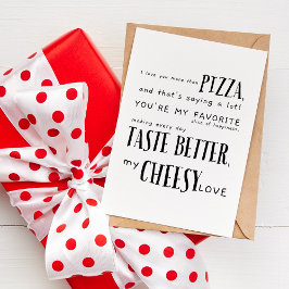 Ik hou meer van je dan van pizza - Funny Love Quot Kaart