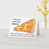 Ik hou meer van je dan van Pizza. Kaart (Gele Bloem)