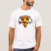 Ik hou meer van je dan van pizza! t-shirt (Voorkant)