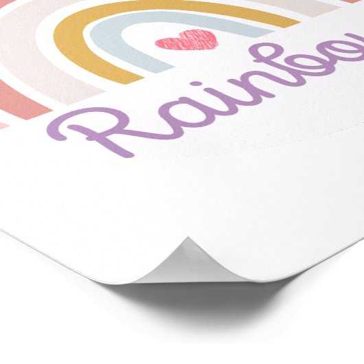 Ik hou meer van je dan van regenbogen Mooie quote Poster (Hoek)