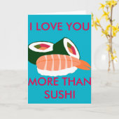 IK HOU MEER VAN JE DAN VAN SUSHI KAART (Gele Bloem)