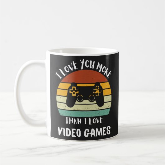 Ik hou meer van je dan van videogames koffiemok (Links)