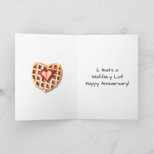 Ik hou meer van je dan van wafels | Gelukkig Jubil Kaart (Binnen)