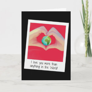 "Ik hou meer van je dan van wat dan ook op de were Feestdagen Kaart