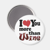 Ik hou meer van je dan van wijn magneet (Voorkant / Achterkant)