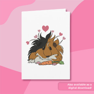 Ik hou meer van je dan van wortelen cavia Valentij Kaart