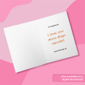 Ik hou meer van je dan van wortelen cavia Valentij Kaart