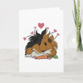 Ik hou meer van je dan van wortelen cavia Valentij Kaart (Voorkant)