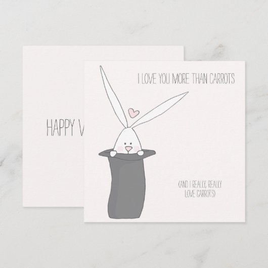 Ik hou meer van je dan van wortelen - Valentijnsda (Voorkant / Achterkant)