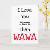 Ik hou meer van je dan WAWA Valentijnsdag Card Kaart (Gele Bloem)