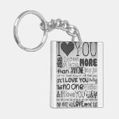 ****IK HOU MEER VAN JE DAN WIE DAN OOK**** SLEUTEL SLEUTELHANGER (Voorkant Links)