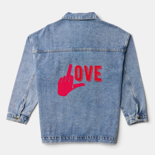 Ik hou meer van je. denim jacket (Achterkant)