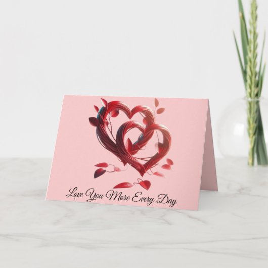 Ik hou meer van je elke dag feestdagen kaart (Voorkant)