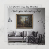 Ik hou meer van je elke dag notitiekaartje (Voorkant / Achterkant)