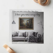 Ik hou meer van je elke dag notitiekaartje (Voorkant / Achterkant in situ)