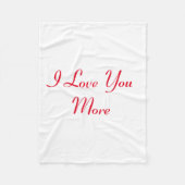 Ik hou meer van je fleece deken (Voorkant)