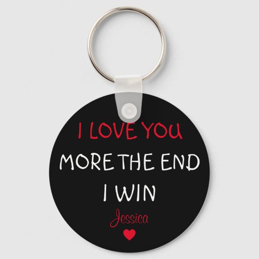 Ik hou meer van je, het einde, ik win, Keyring, Sl Sleutelhanger (Voorkant)