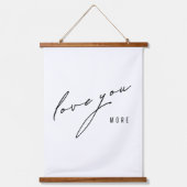 Ik hou meer van je. Houten wandtapijt hanger Hangend Wandkleed (Voorkant)