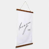 Ik hou meer van je. Houten wandtapijt hanger Hangend Wandkleed (Gebogen)