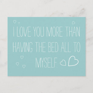 Ik hou meer van je, je mist je briefkaart over lan