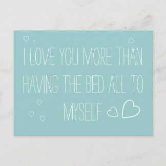 Ik hou meer van je, je mist je briefkaart over lan