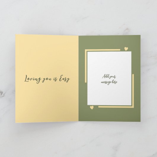 Ik hou meer van je katten groengele Valentijn Kaart (Binnen)