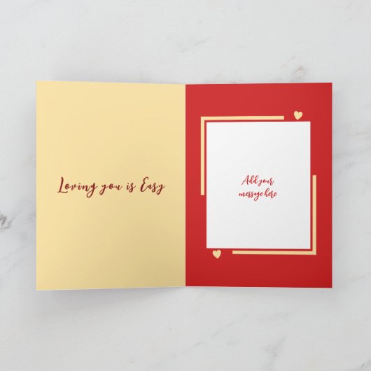 Ik hou meer van je katten rode gele Valentijn Kaart (Binnen)