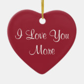 Ik hou meer van je keramisch ornament (Voorkant)